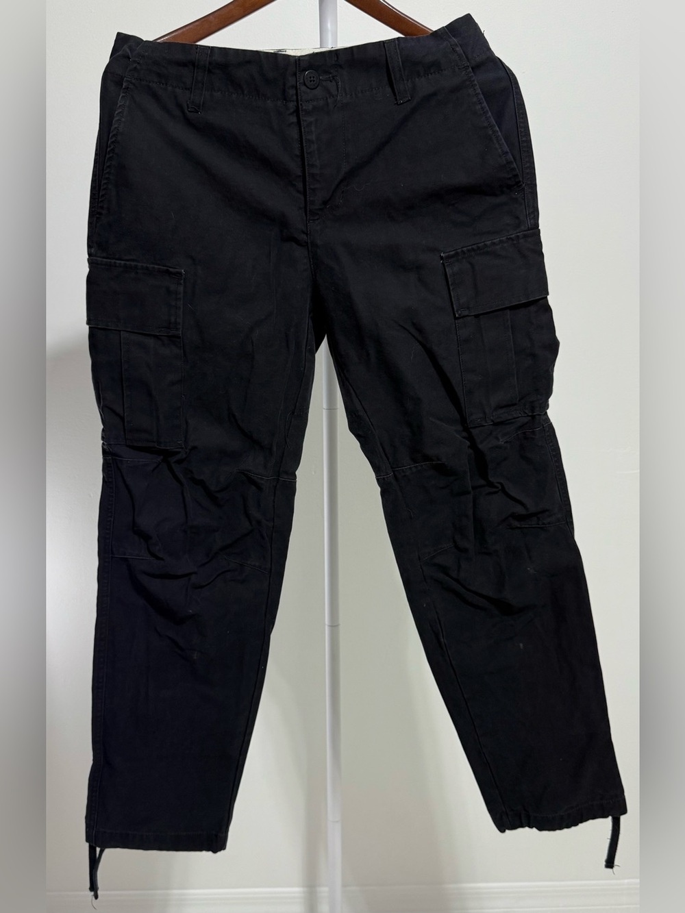 PacSun Black Women's Cargo Pants with Ankle Ties